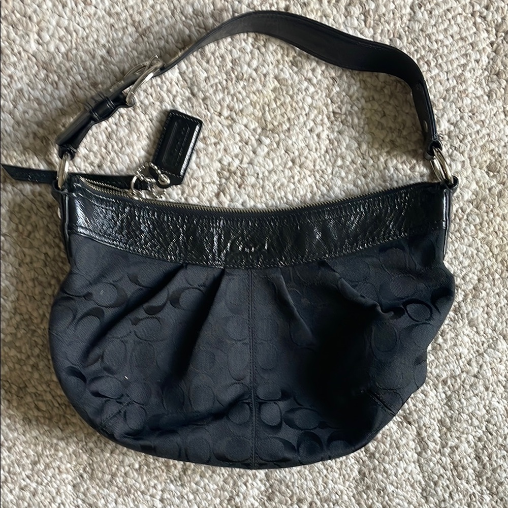 Coach Black Hobo Bag with Adjustable Strap